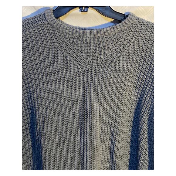 Mctavish Womens Large Knit Sweater Linen Organic Cotton Blue - Picture 2 of 7